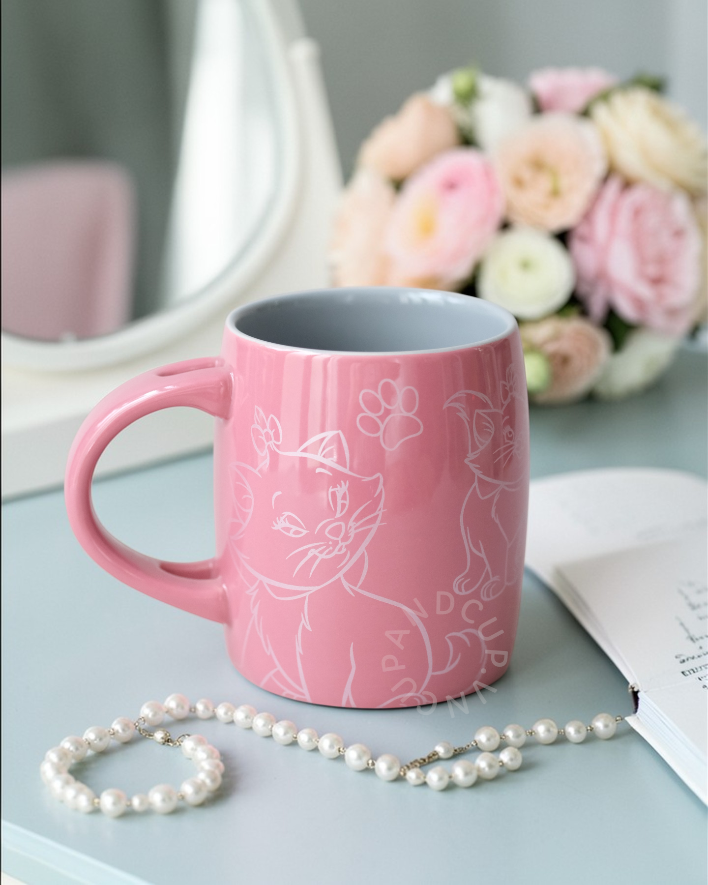 Ly Mèo Marie Hồng Quai Gài Muỗng