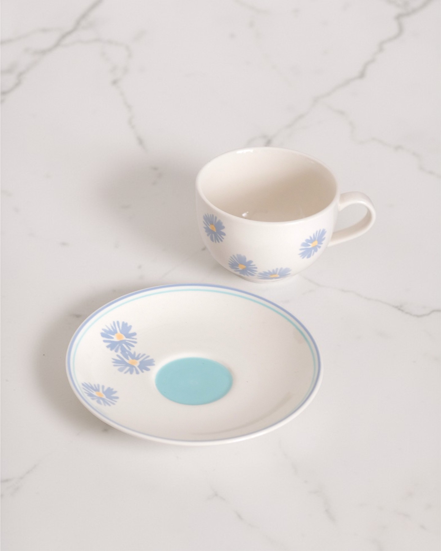 Tách Trà Hoa Cúc Xanh Tím