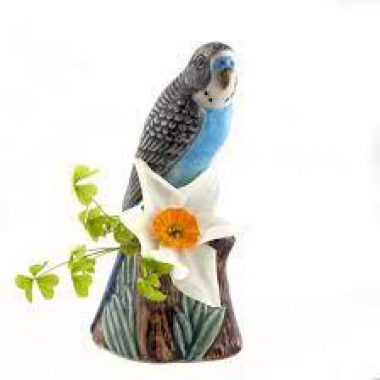 Bình hoa mini Chim Budgerigar xanh 