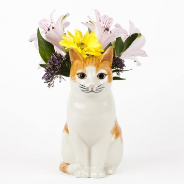 Bình hoa Mèo Tabby cam 