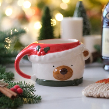 Ly Xmas Lớn Gấu trắng 