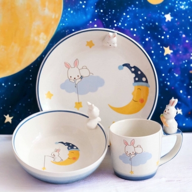 Set baby thỏ mặt trăng