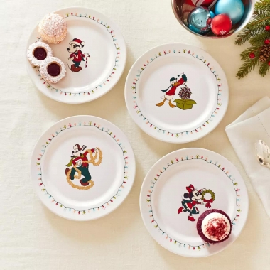 Set Plate Vintage Christmas