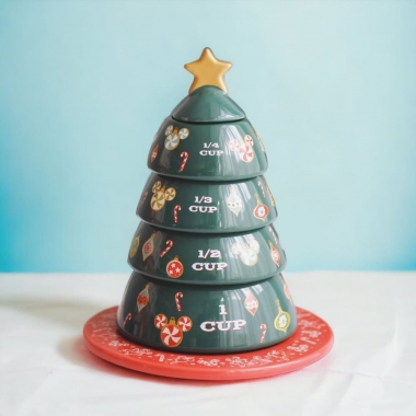 Christmas Tree Stacking Measuring Cup Set