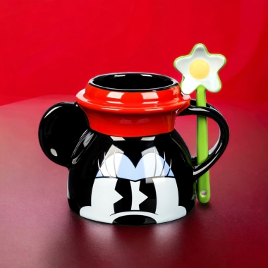 Ly Minnie Head Mug & Floral Spoon