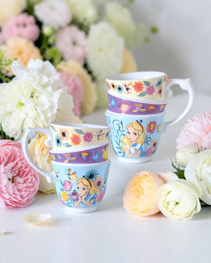 Ly Alice 3 chồng Pastel phối thỏ