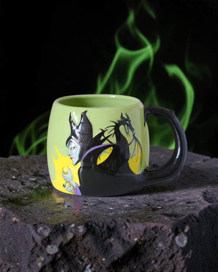 Ly Maleficent tone xanh lá đậm quai đuôi rồng
