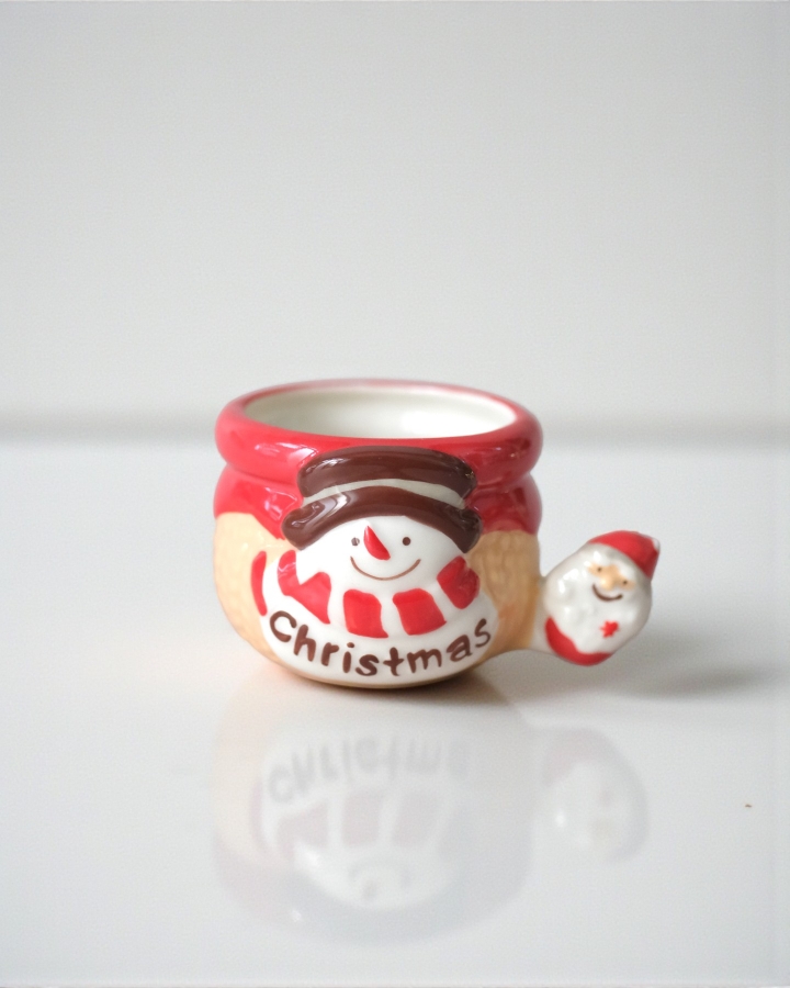 Mini Cup Người Tuyết Len Có Chữ Christmas
