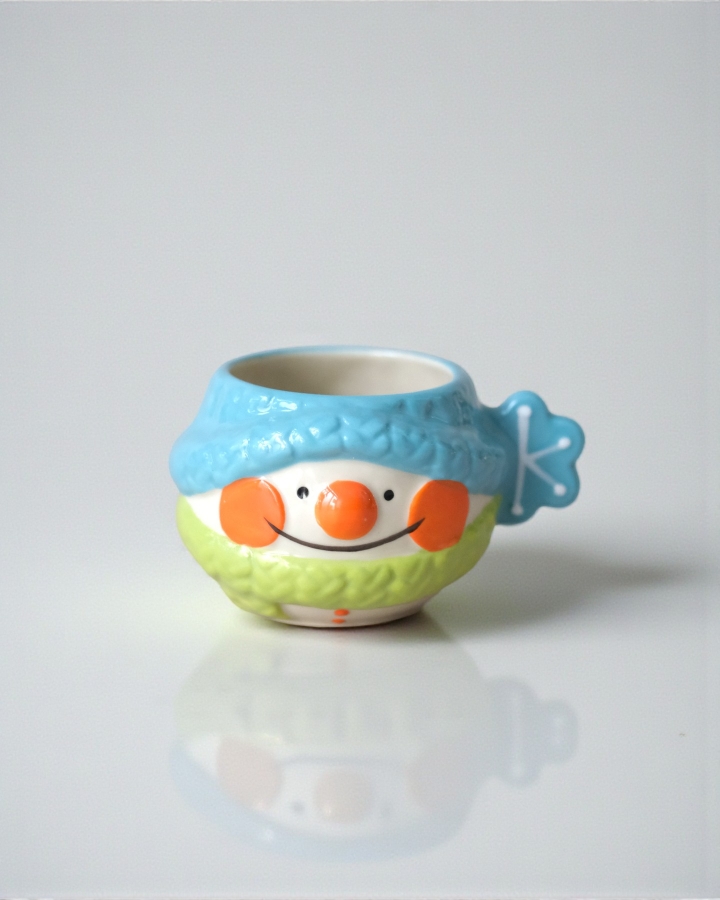 Mini cup Người Tuyết Len Quai Bông Tuyết Xanh 