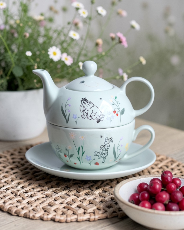 Ấm Trà Solo  Pooh Xanh