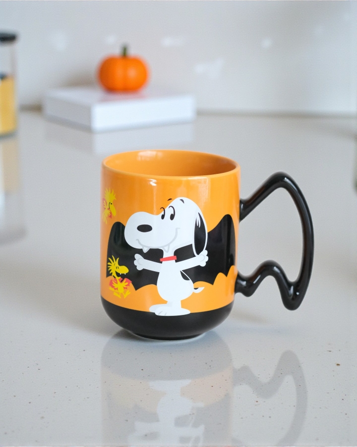 Ly Snoopy Halloween Quai Cánh Dơi