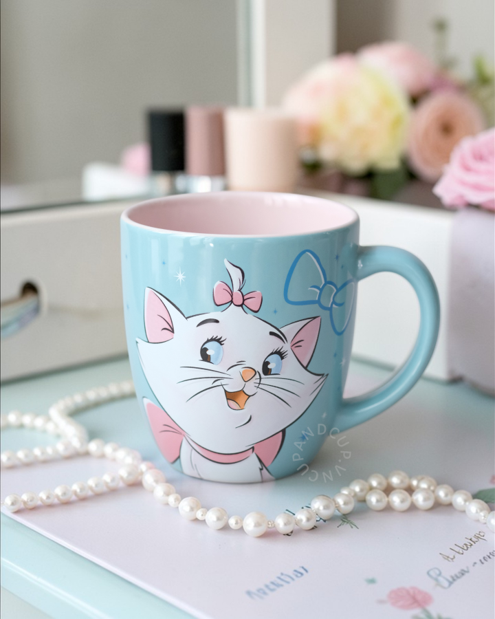 Ly Mèo Marie Pastel form trứng 2D