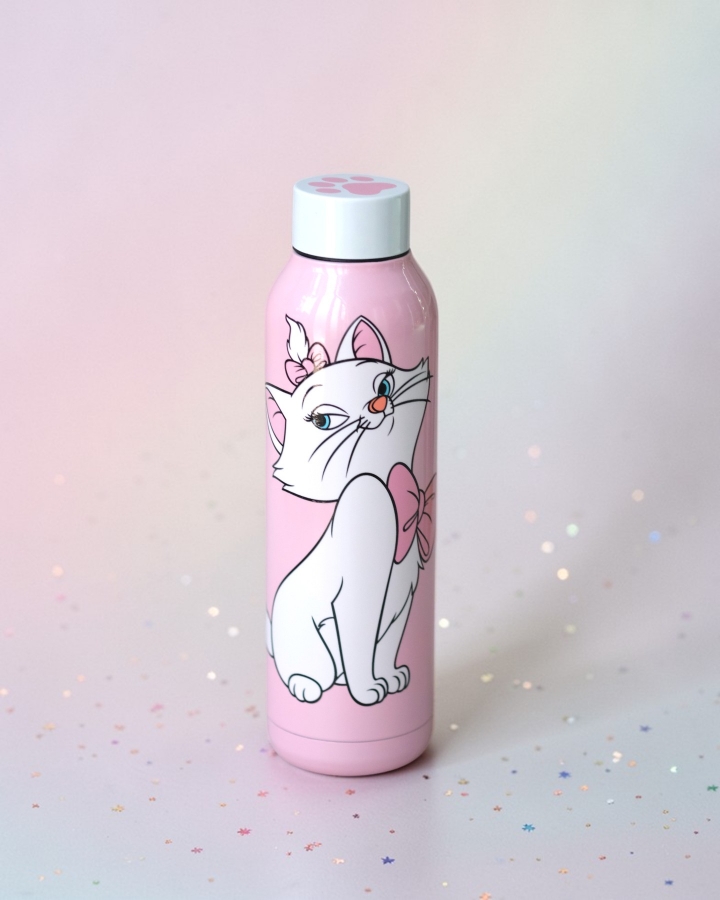 Bình nước mèo Marie hồng