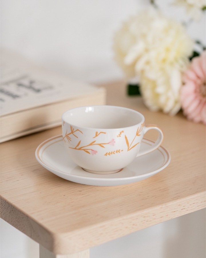 Tách Trà Cành Lá Nâu