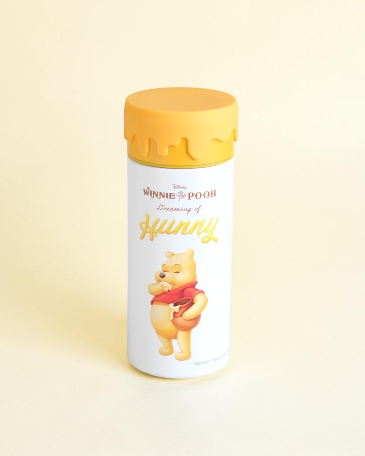 Bình nước Pooh thiếc nắp mật chảy