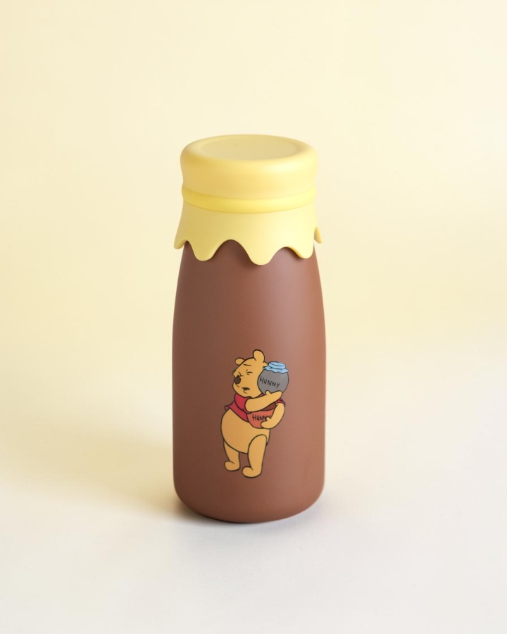 Bình nước Pooh thiếc nắp mật chảy có khay lọc trà