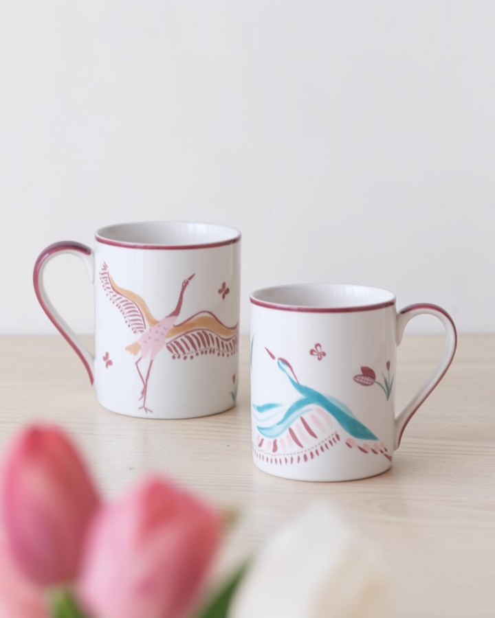 Ly Hạc & Tulip Form Trụ Basic 14oz